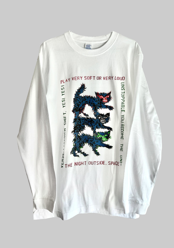 'Play Very Soft Or Very Loud' hand-painted T-shirt